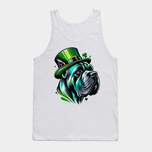 Cane Corso Portrait Celebrating Saint Patrick's Day Tank Top